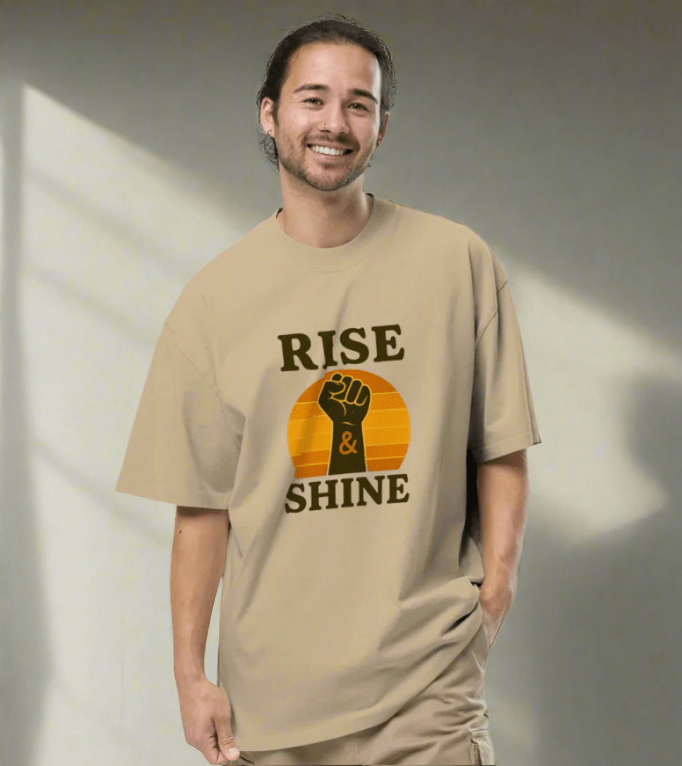 Men's Rise and Shine Oversized faded t-shirt