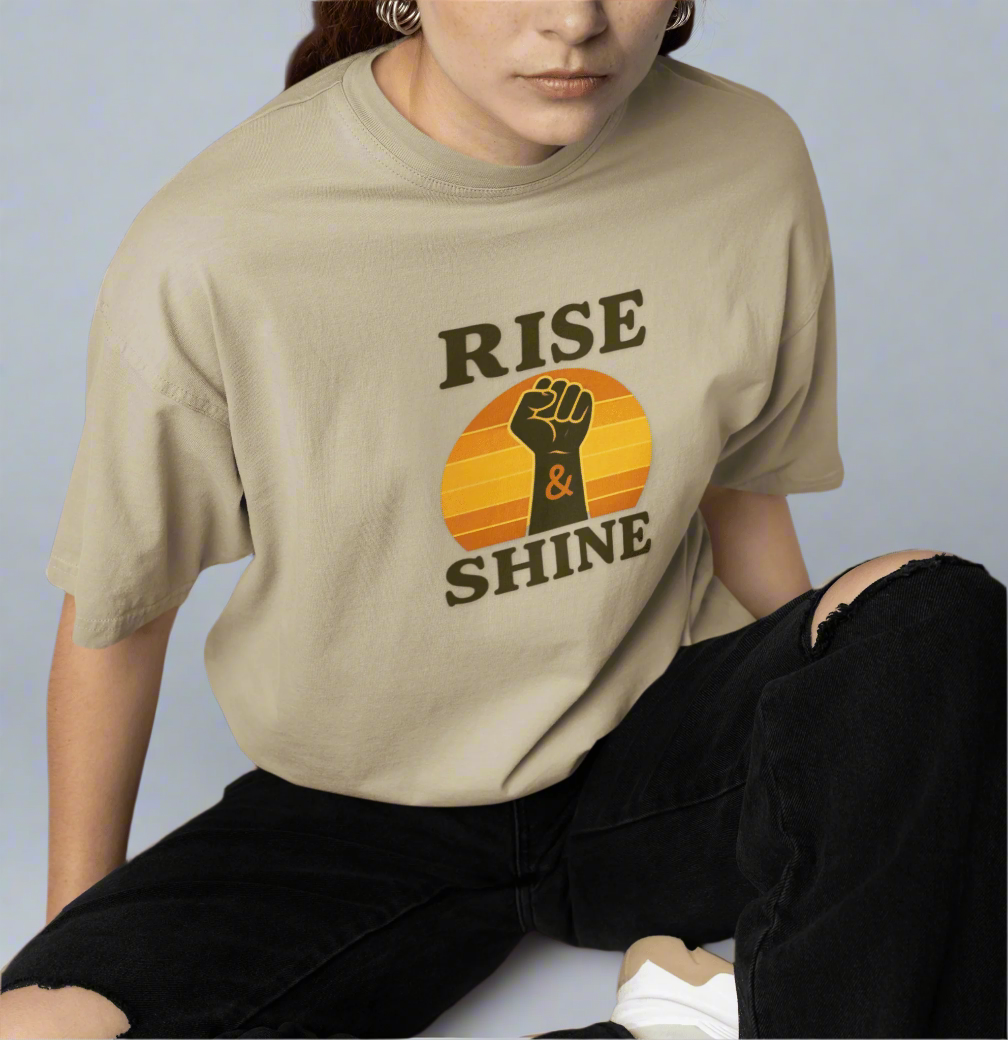Women's Rise and Shine Oversized faded t-shirt